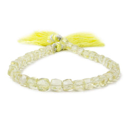 6-7mm Lemon Quartz Faceted Cube 8 inch 27 pieces (ONLINE ORDER ONLY)