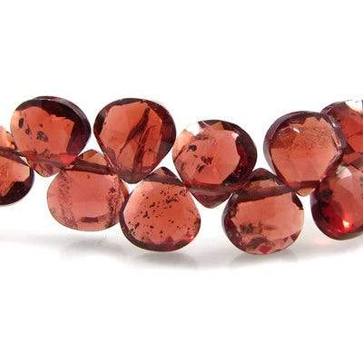 5-6mm Garnet Heart Briolette 8 inch 63 pieces (ONLINE ORDER ONLY)