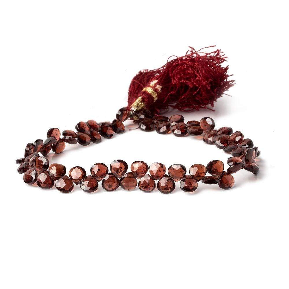 5-6mm Garnet Heart Briolette 8 inch 63 pieces (ONLINE ORDER ONLY)