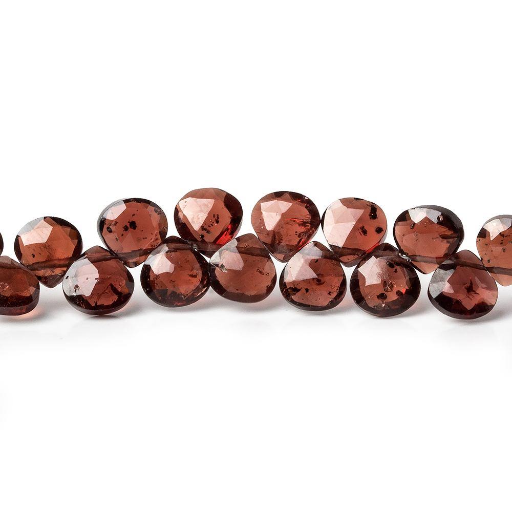 5-6mm Garnet Heart Briolette 8 inch 63 pieces (ONLINE ORDER ONLY)