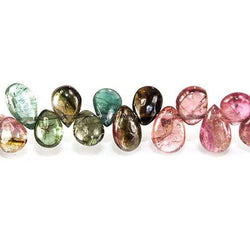 5-6mm Multi Color Afghani Tourmaline Plain Pear (ONLINE ORDER ONLY)