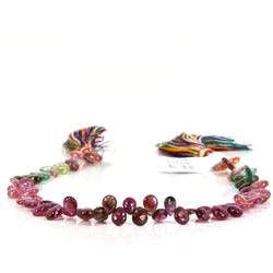 5-6mm Multi Color Afghani Tourmaline Plain Pear (ONLINE ORDER ONLY)