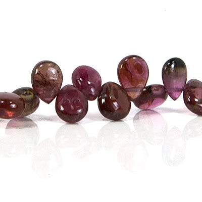 5-6mm Multi Color Afghani Tourmaline Plain Pear (ONLINE ORDER ONLY)