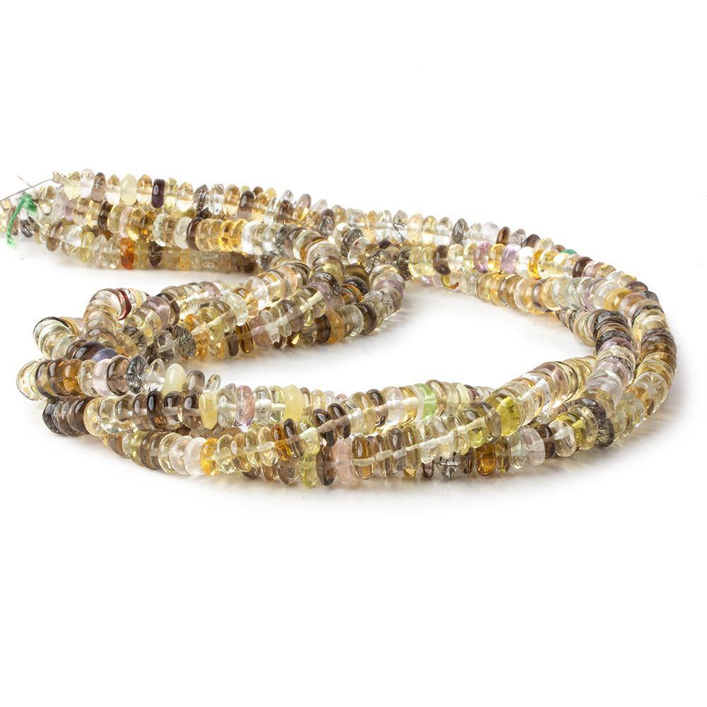 5-6mm Multi-Gemstone Plain Rondelle Beads 16 inch 177 pieces (ONLINE ORDER ONLY)