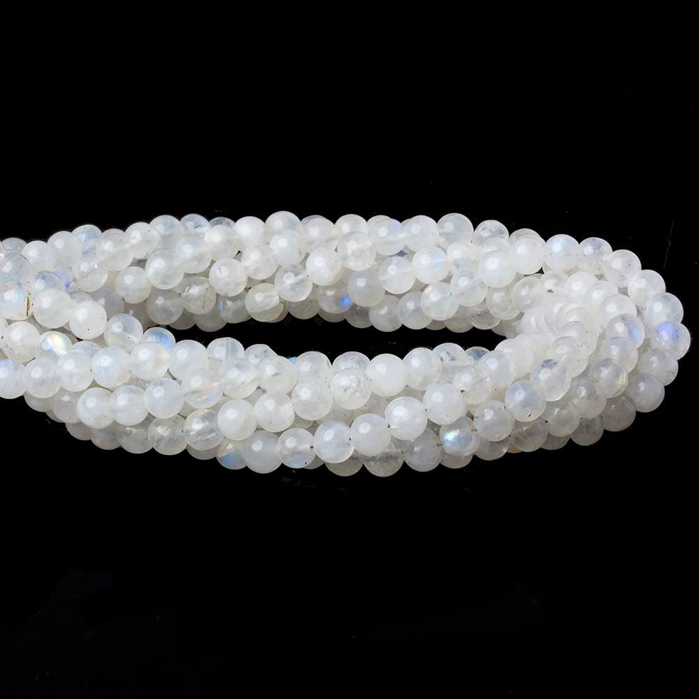 5-6mm Rainbow Moonstone Beads Plain Round Beads 14 inch 58pcs (ONLINE ORDER ONLY)