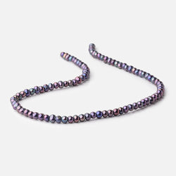 5-6mm Violet Peacock Off Round 2.5mm Large Hole Freshwater Pearl 85 pieces (ONLINE ORDER ONLY)