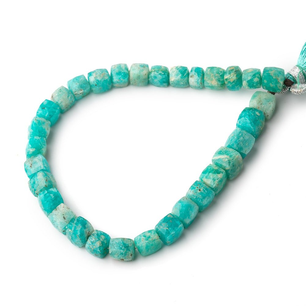 5-7mm Amazonite Faceted Cube Beads 8 inch 31 pieces (ONLINE ORDER ONLY)