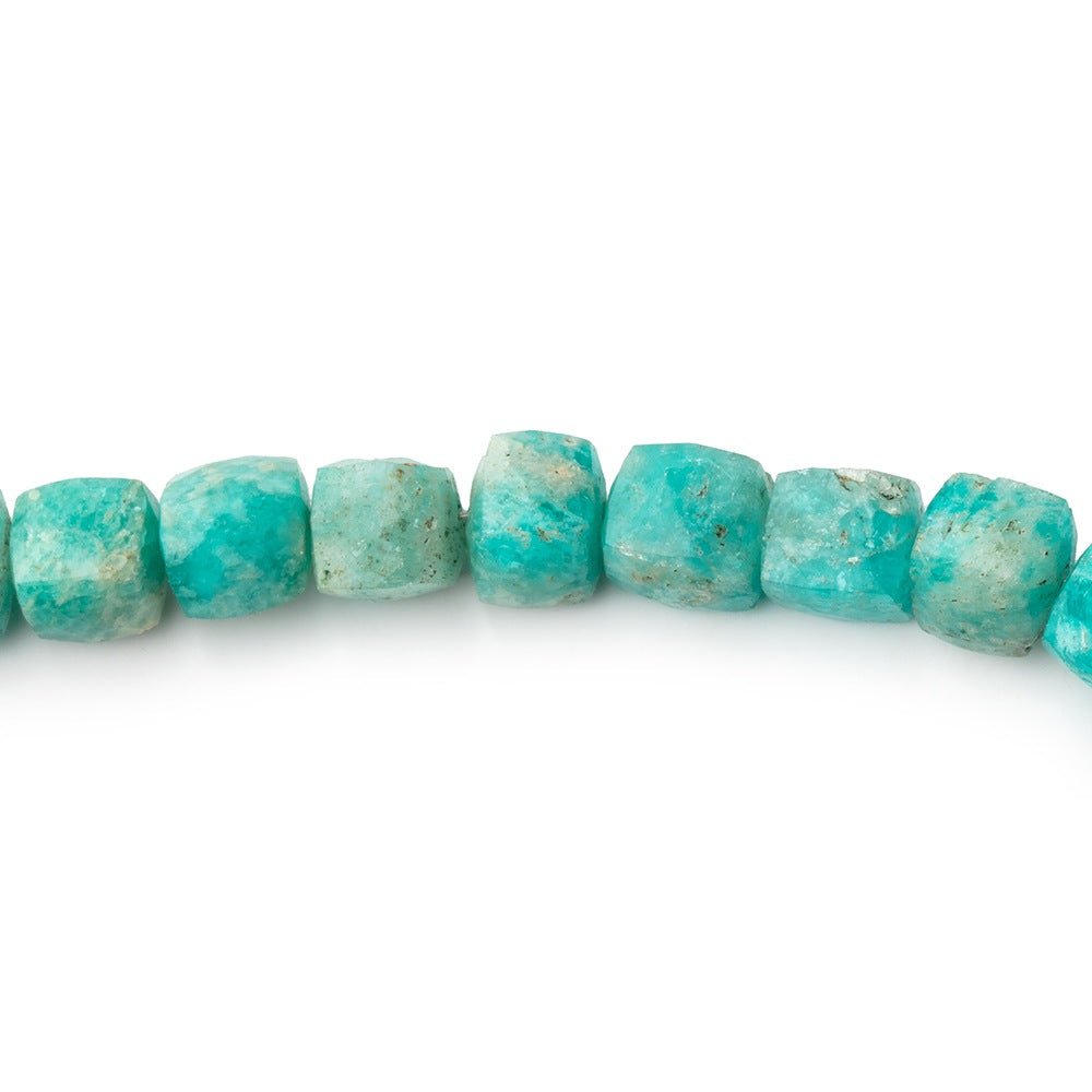 5-7mm Amazonite Faceted Cube Beads 8 inch 31 pieces (ONLINE ORDER ONLY)