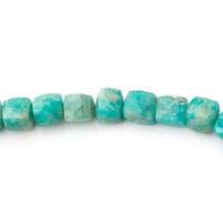 5-7mm Amazonite Faceted Cube Beads 8 inch 31 pieces (ONLINE ORDER ONLY)