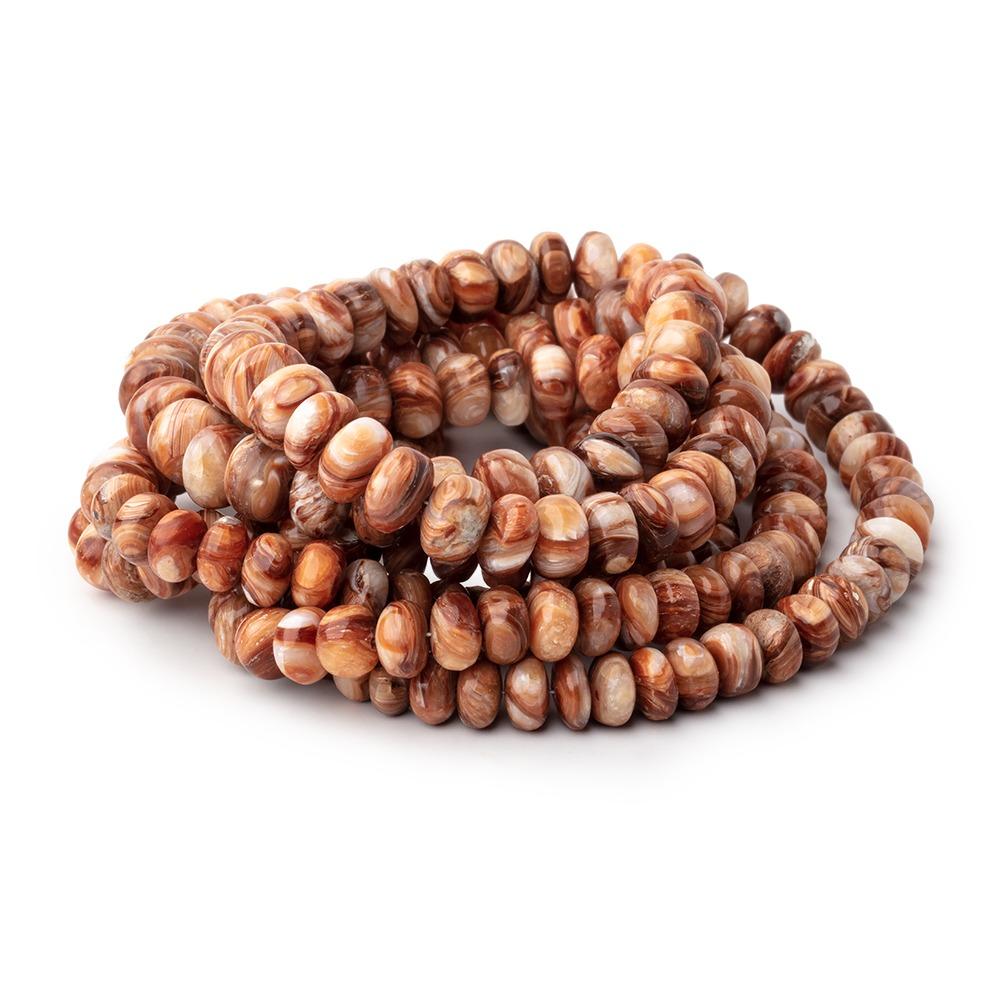 5 - 7mm Dark Orange Fire Opal Plain Rondelle Beads 18 inch 115 pieces (ONLINE ORDER ONLY)