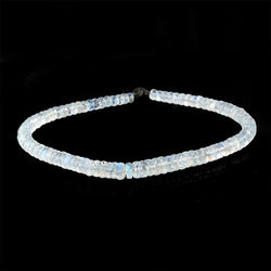 5-7mm Rainbow Moonstone Faceted Heshi Beads 10 inch 98 pieces AAA