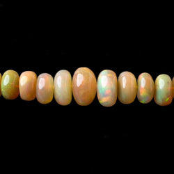 5-8.5mm Dark Golden Ethiopian Opal smooth rondelle beads 18 inch 136 pieces (ONLINE ORDER ONLY)