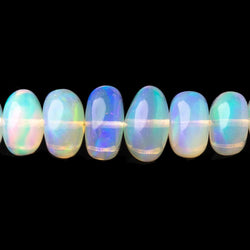 5-8.5mm Ethiopian Opal Plain Rondelle Beads 16 inch 114 pieces AA