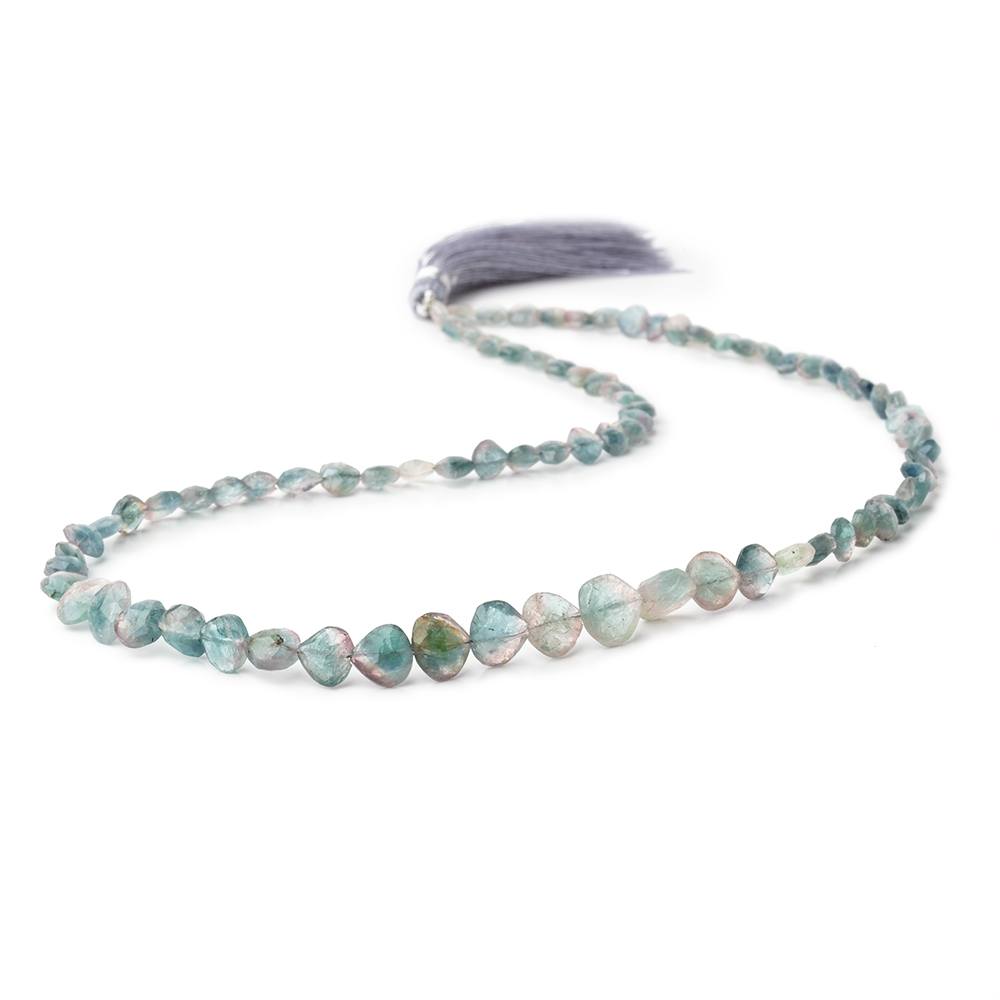 5-8mm Bi-Color Indicolite Tourmaline Faceted Heart Beads 16 inch 72 pieces (ONLINE ORDER ONLY)