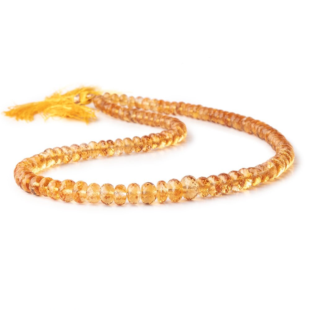 5-8mm Citrine Faceted Rondelle Beads 16 inch 108 pieces