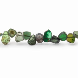 5-8mm Green Tourmaline Slice Beads 7.75 inch 54 pieces (ONLINE ORDER ONLY)
