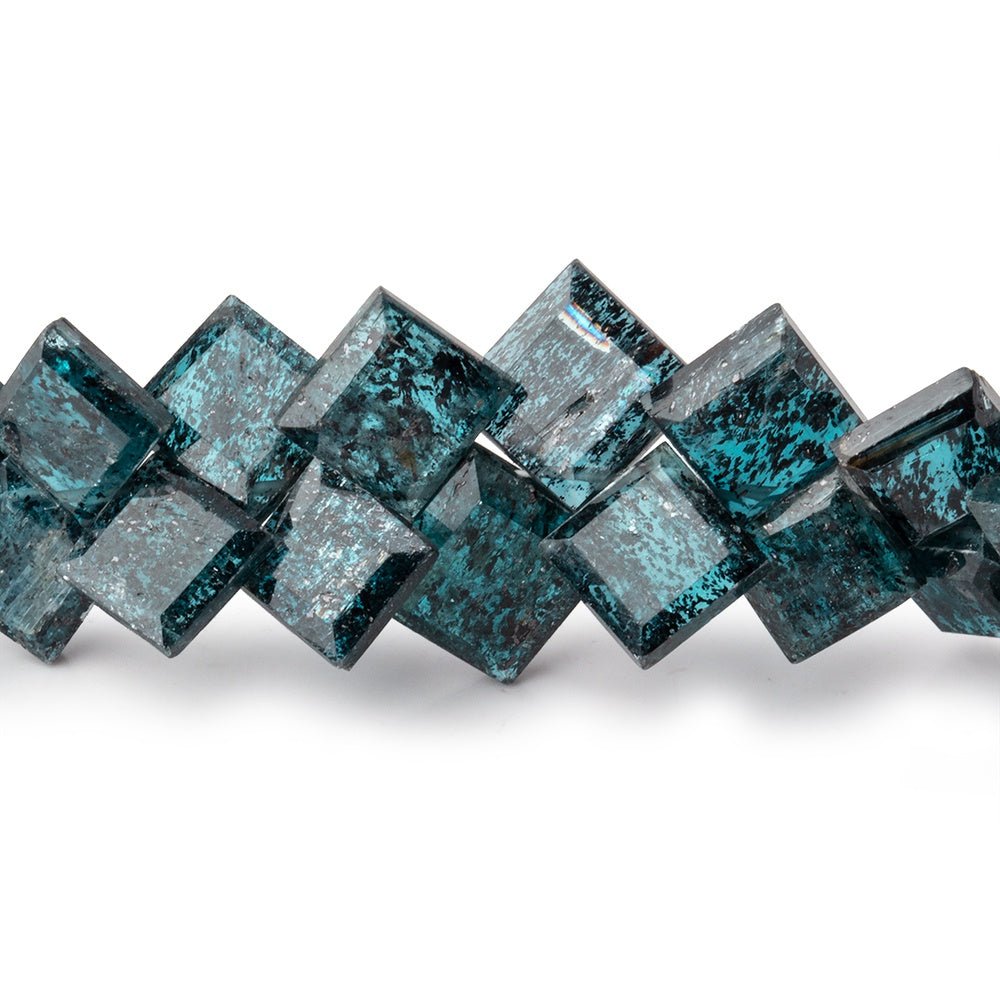 5-9mm Indigo Kyanite Bevel Cut Square Beads 7.5 inch 53 pieces (ONLINE ORDER ONLY)