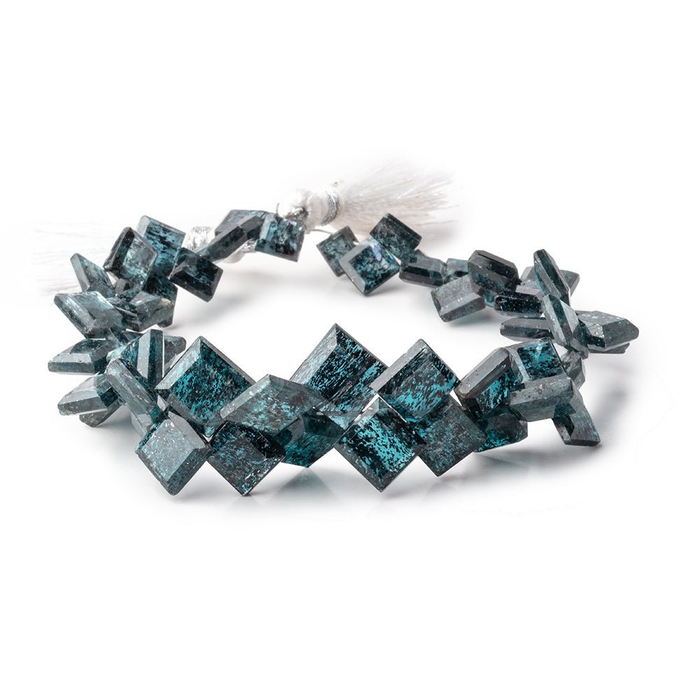 5-9mm Indigo Kyanite Bevel Cut Square Beads 7.5 inch 53 pieces (ONLINE ORDER ONLY)