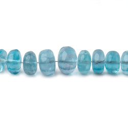 5-9mm Teal Fluorite Plain Rondelle Beads 18 inch 127 pieces AA (ONLINE ORDER ONLY)