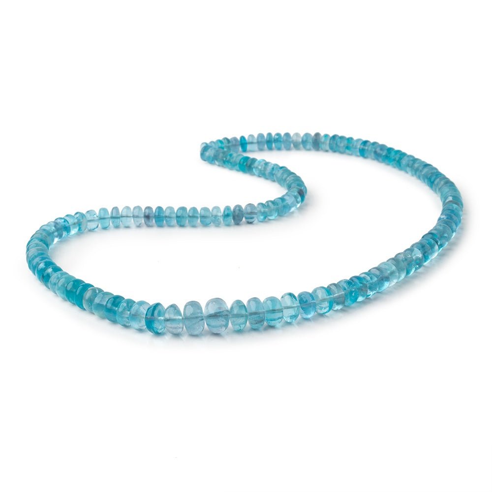 5-9mm Teal Fluorite Plain Rondelle Beads 18 inch 127 pieces AA (ONLINE ORDER ONLY)