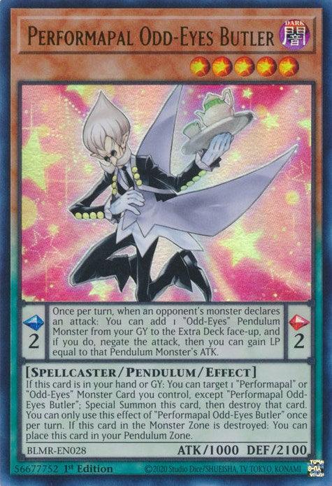Performapal Odd-Eyes Butler [BLMR-EN028] Ultra Rare (ONLINE ORDER ONLY)