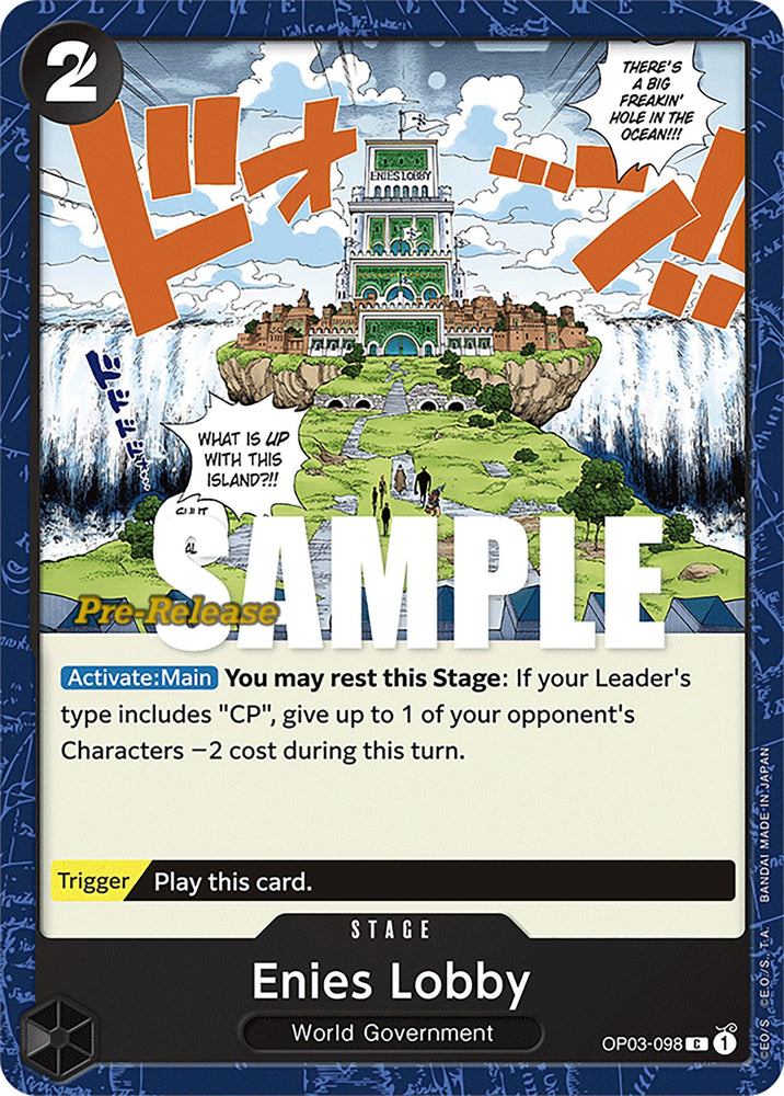 Enies Lobby [Pillars of Strength Pre-Release Cards] (ONLINE ORDER ONLY)