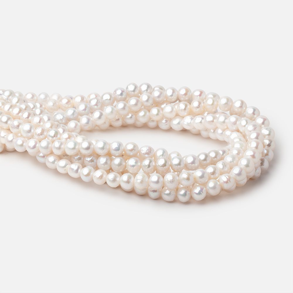 7.5-8.5mm Off White Chinese Akoya Saltwater Pearls 15.5 inch 52 pieces A (ONLINE ORDER ONLY)