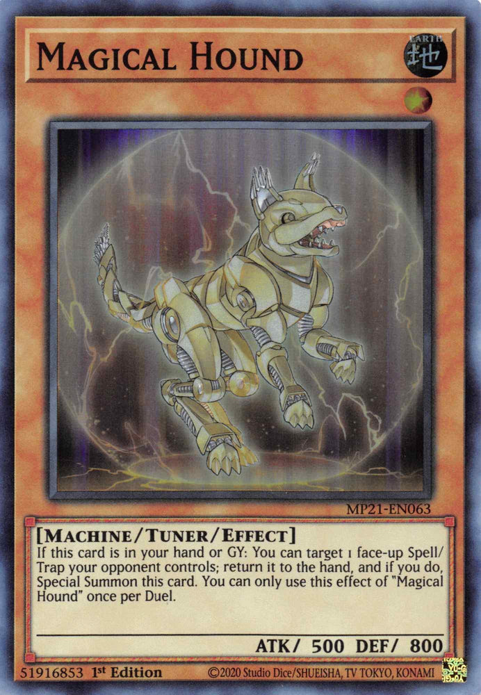 Magical Hound [MP21-EN063] Super Rare (ONLINE ORDER ONLY)