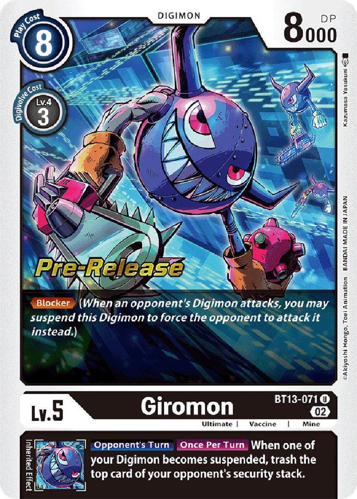 Giromon [BT13-071] [Versus Royal Knights Booster Pre-Release Cards] (ONLINE ORDER ONLY)