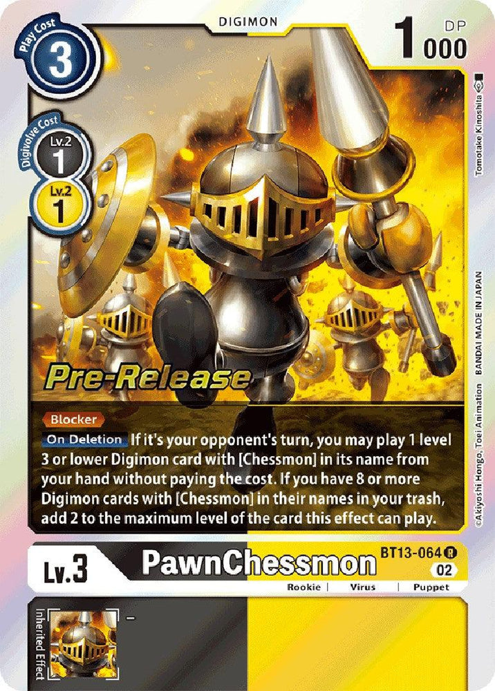 PawnChessmon [BT13-064] [Versus Royal Knights Booster Pre-Release Cards] (ONLINE ORDER ONLY)