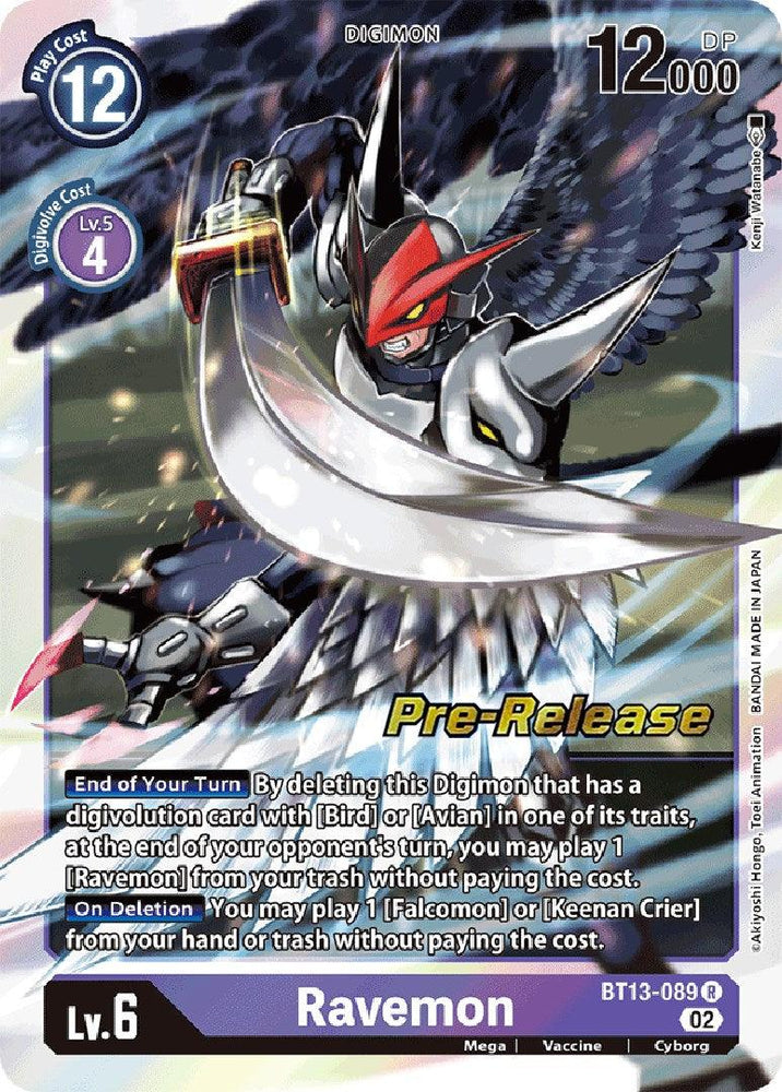 Ravemon [BT13-089] [Versus Royal Knights Booster Pre-Release Cards] (ONLINE ORDER ONLY)