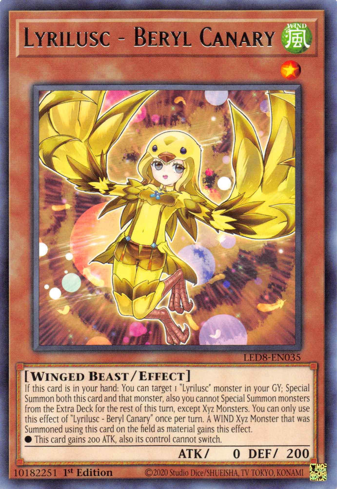 Lyrilusc - Beryl Canary [LED8-EN035] Rare (ONLINE ORDER ONLY)