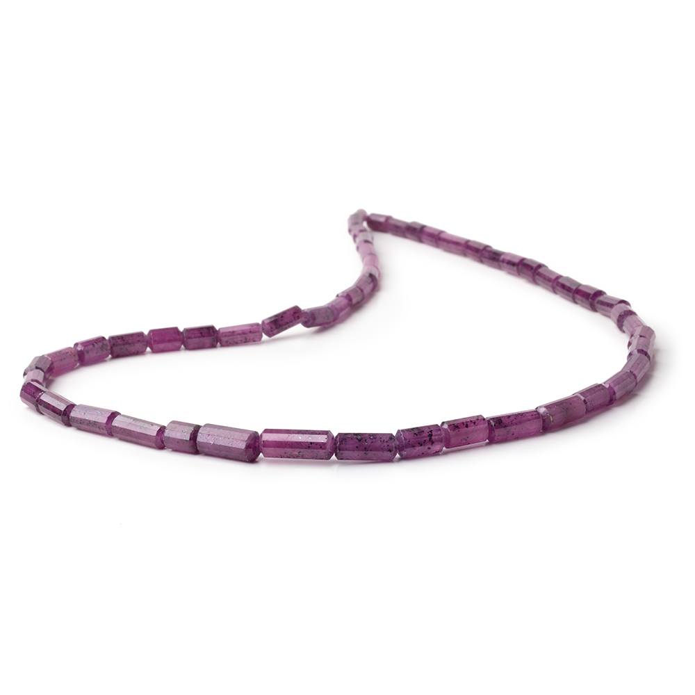 5-11mm Ruby Faceted Tube Beads 16 inch 52 pieces AA (ONLINE ORDER ONLY)