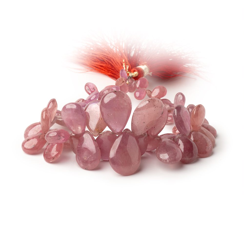 5-16mm Ruby Plain Pear Beads 7 inch 60 pieces (ONLINE ORDER ONLY)
