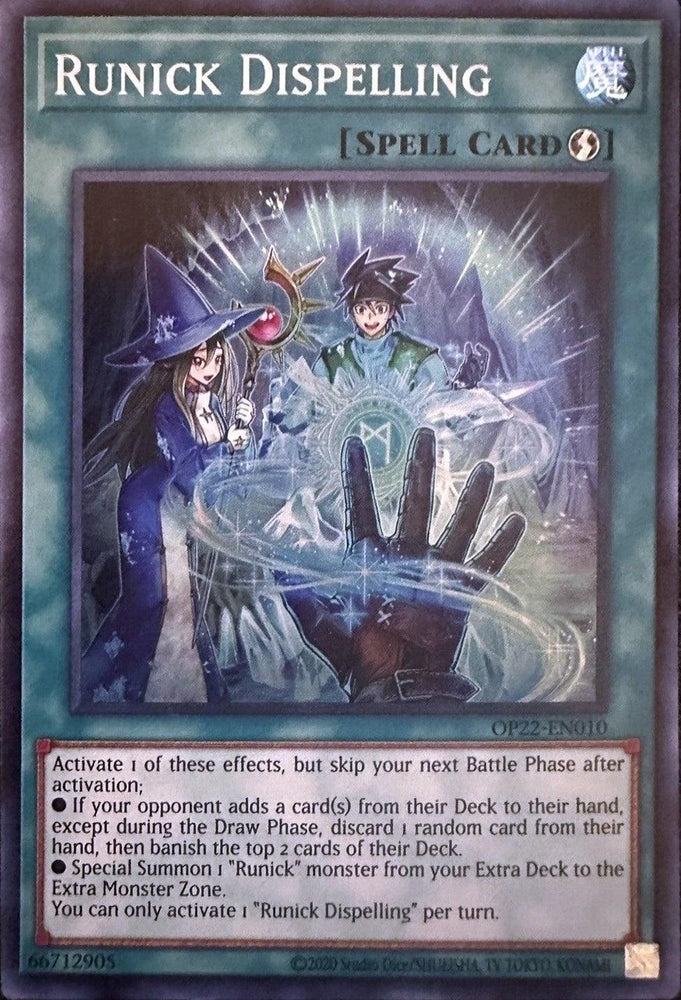 Runick Dispelling [OP22-EN010] Super Rare (ONLINE ORDER ONLY)