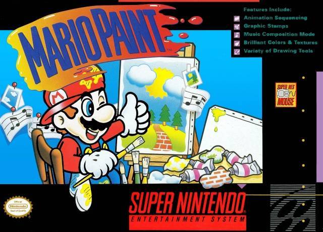 Mario Paint w/ Mouse and Mouse Pad (Super Nintendo) (Online Only)