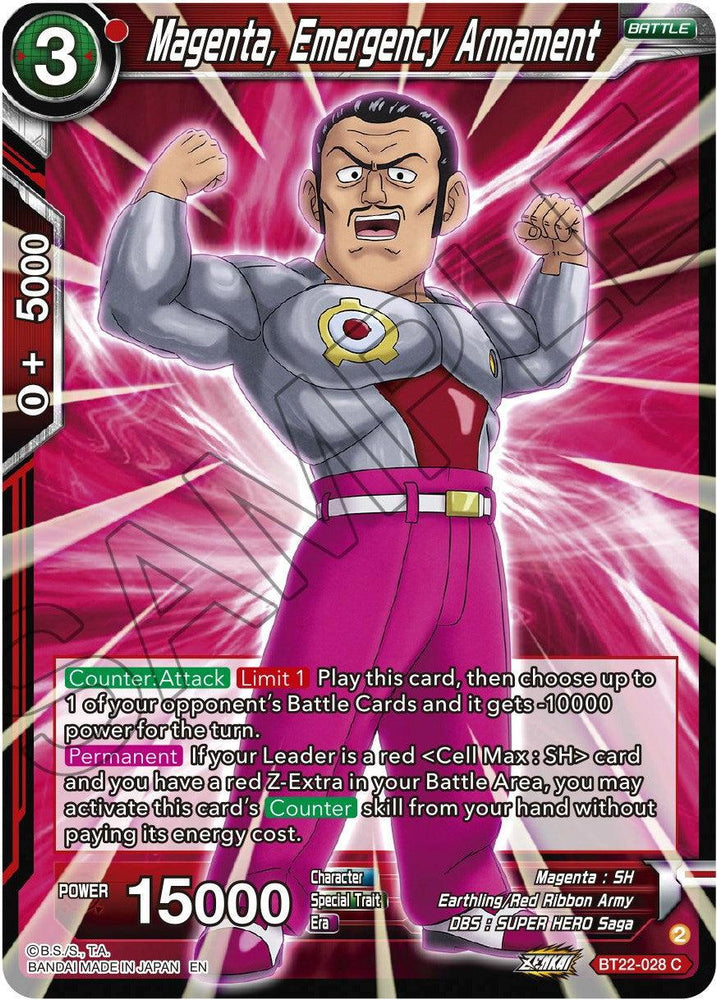 Magenta, Emergency Armament (BT22-028) [Critical Blow] (ONLINE ORDER ONLY)