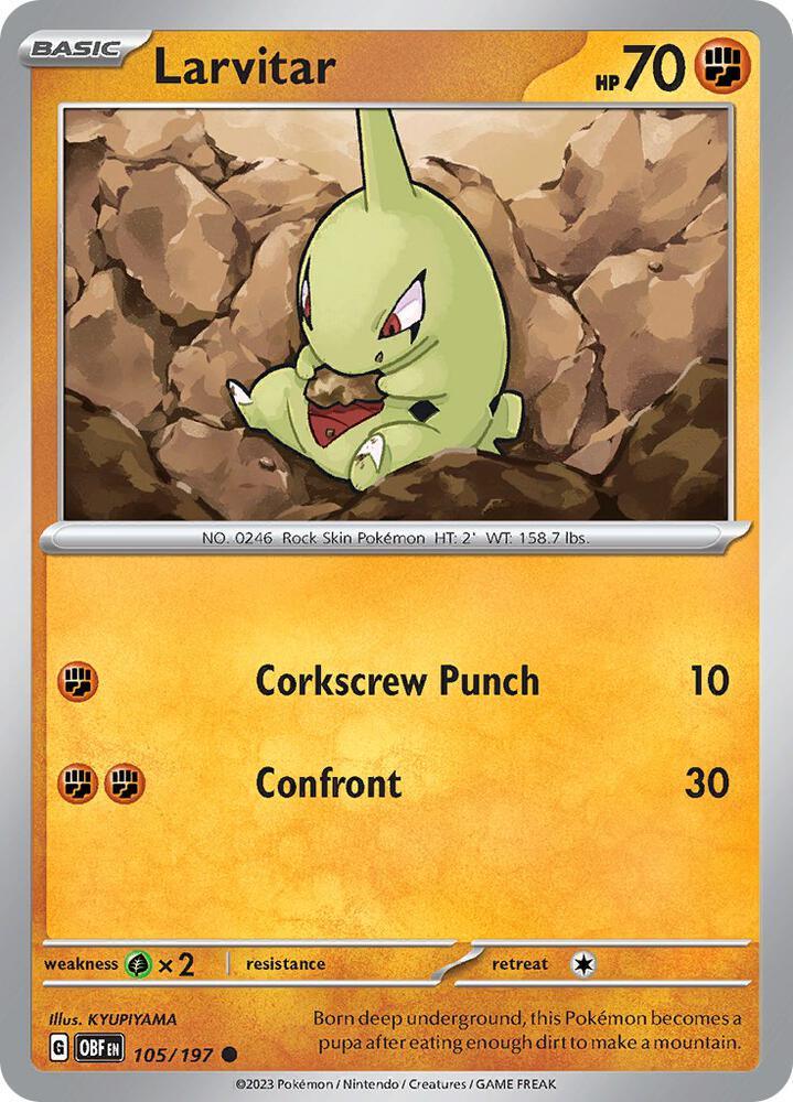 Larvitar (105/197) [Scarlet & Violet: Obsidian Flames] (Online Only)