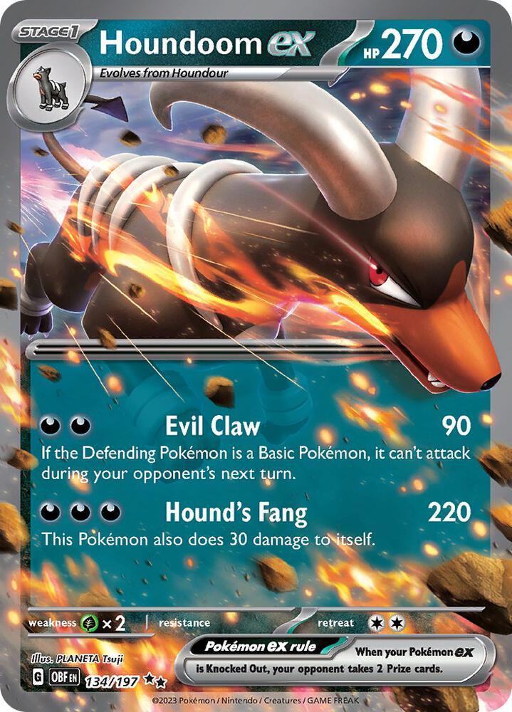 Houndoom ex (134/197) [Scarlet & Violet: Obsidian Flames] (Online Only)