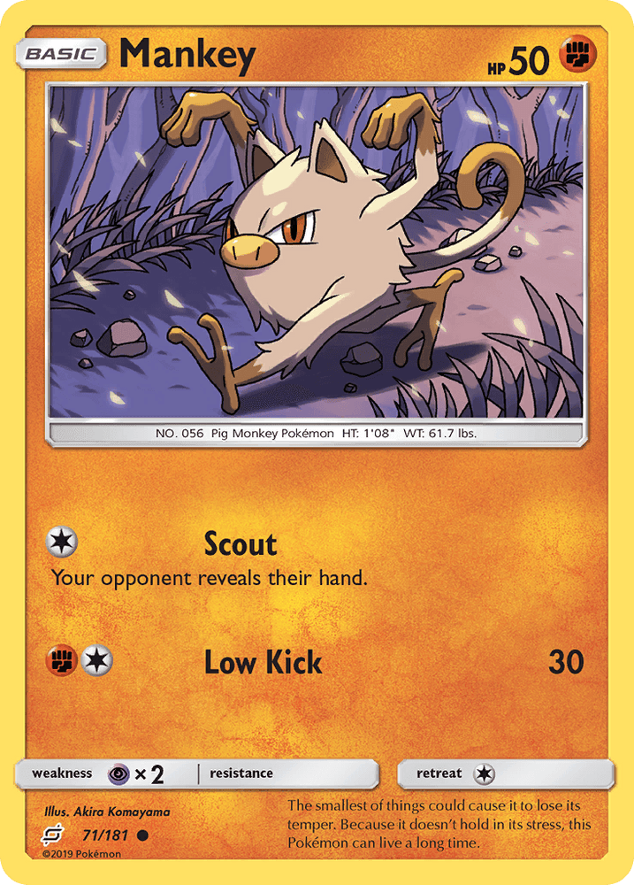 Mankey (71/181) [Sun & Moon: Team Up] (Online Only)
