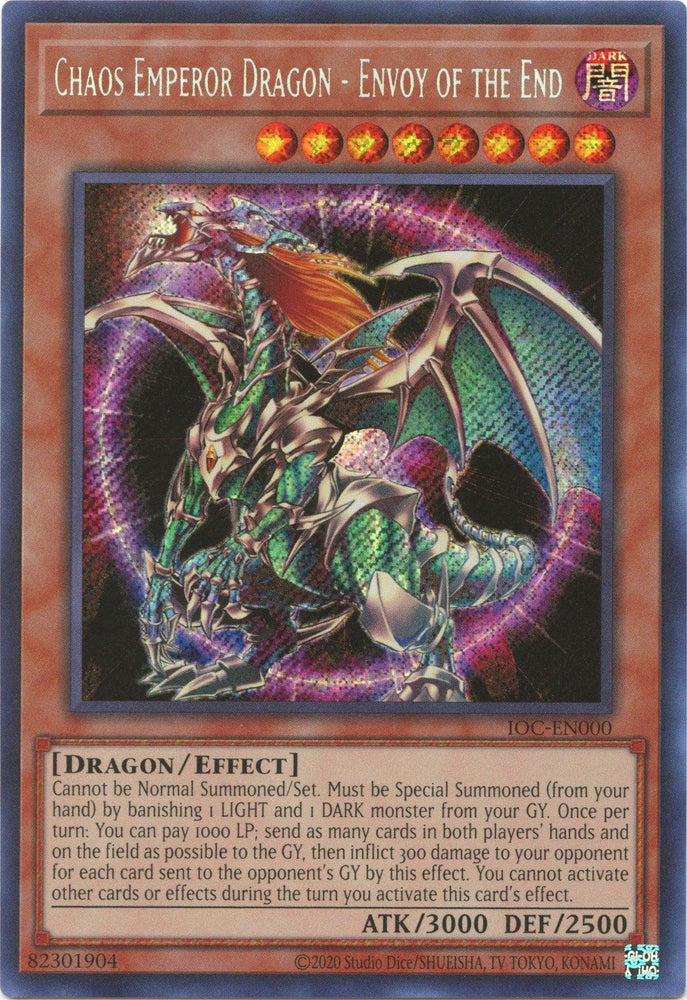 Chaos Emperor Dragon - Envoy of the End (25th Anniversary) [IOC-EN000] Secret Rare (ONLINE ORDER ONLY)