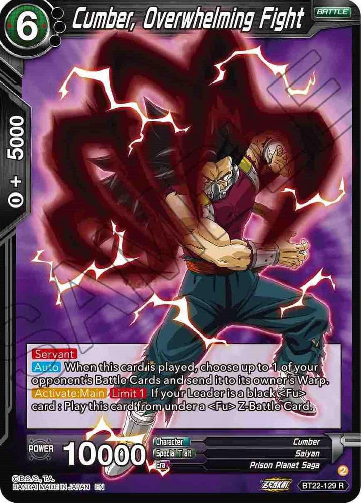 Cumber, Overwhelming Fight (BT22-129) [Critical Blow] (ONLINE ORDER ONLY)
