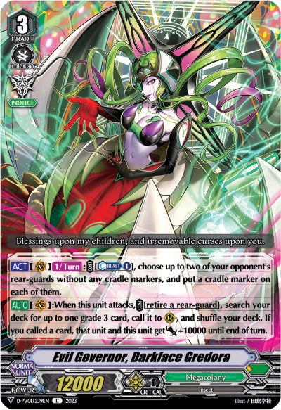 Evil Governor, Darkface Gredora (D-PV01/239EN) [History Collection]