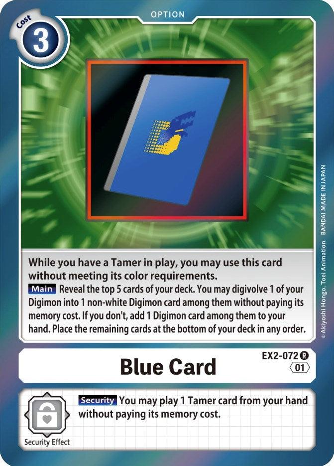 Blue Card [EX2-072] [Digital Hazard] (ONLINE ORDER ONLY)
