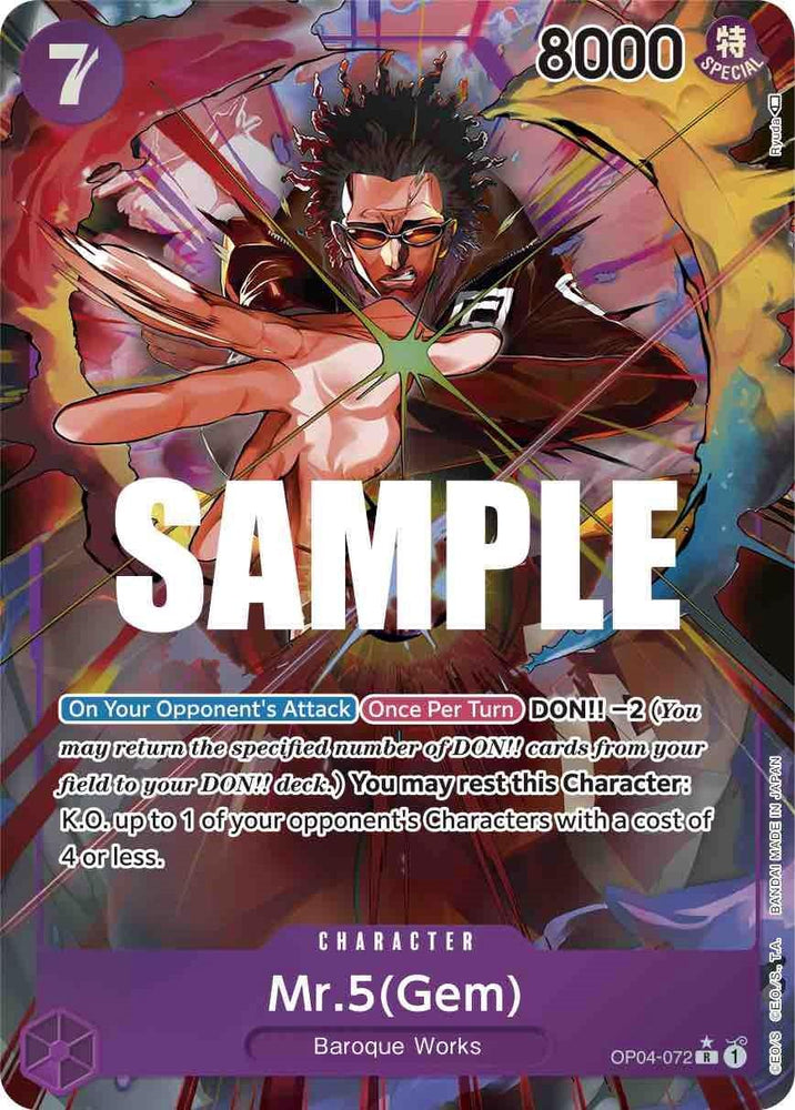 Mr.5(Gem) (Alternate Art) [Kingdoms of Intrigue] (ONLINE ORDER ONLY)