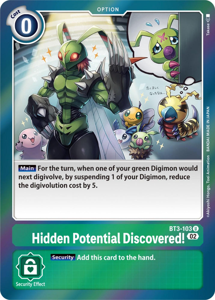 Hidden Potential Discovered! [BT3-103] [Resurgence Booster] (ONLINE ORDER ONLY)