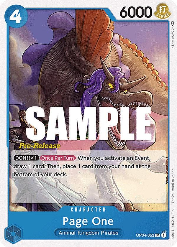 Page One [Kingdoms of Intrigue Pre-Release Cards] (ONLINE ORDER ONLY)
