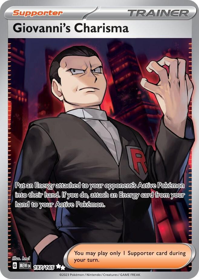 Giovanni's Charisma (197/165) [Scarlet & Violet: 151] (Online Only)
