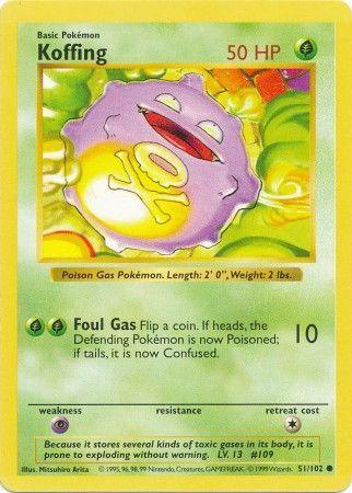 Koffing (51/102) [Base Set Shadowless Unlimited] (Online Only)