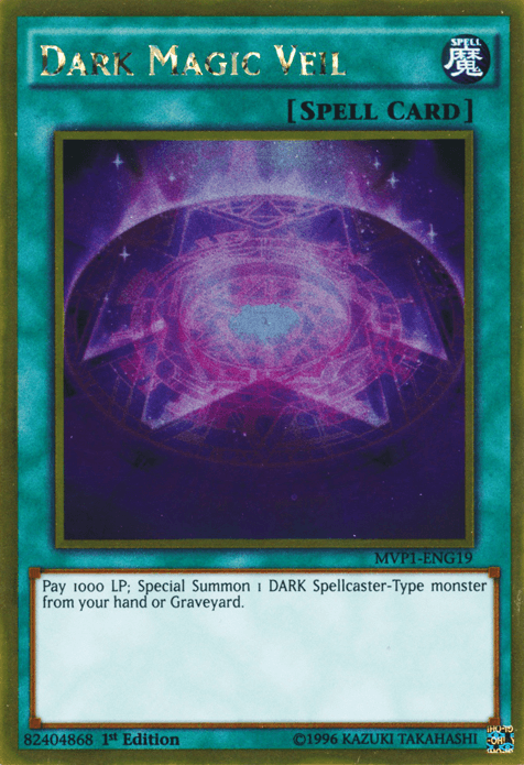 Dark Magic Veil [MVP1-ENG19] Gold Rare (ONLINE ORDER ONLY)